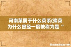 豫菜为什么曾经一度被称为是“八大菜系之母”？ 河南菜属于什么菜系