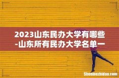 42所 2023山东民办大学有哪些-山东所有民办大学名单一览表