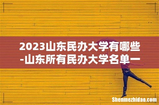 42所 2023山东民办大学有哪些-山东所有民办大学名单一览表