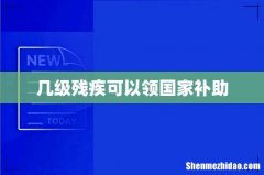 几级残疾可以领国家补助