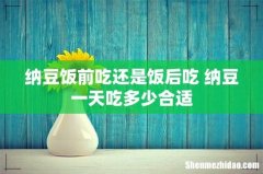 纳豆饭前吃还是饭后吃 纳豆一天吃多少合适