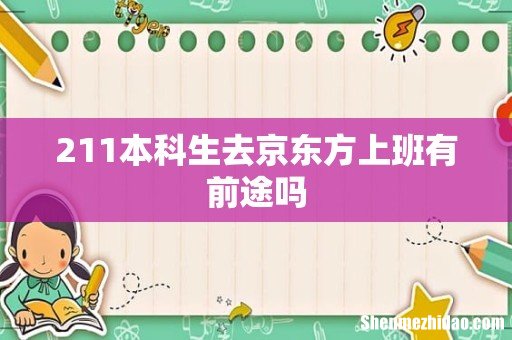 211本科生去京东方上班有前途吗