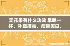 无花果有什么功效 早晚一杯，补血排毒，瘦身美白，对女性抗衰老特别好！