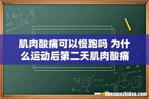 肌肉酸痛可以慢跑吗 为什么运动后第二天肌肉酸痛