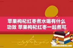 苹果枸杞红枣煮水喝有什么功效 苹果枸杞红枣一起煮可以减肥吗
