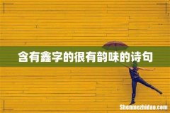 含有鑫字的很有韵味的诗句