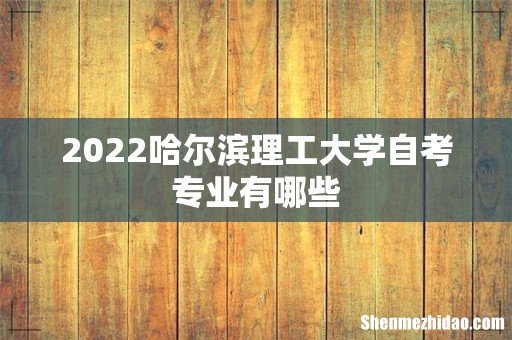 2022哈尔滨理工大学自考专业有哪些