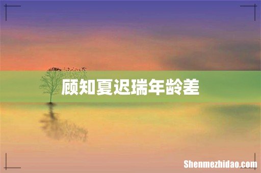 顾知夏迟瑞年龄差