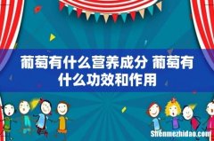 葡萄有什么营养成分 葡萄有什么功效和作用