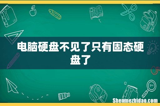 电脑硬盘不见了只有固态硬盘了