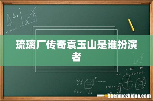 琉璃厂传奇袁玉山是谁扮演者