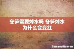 冬笋需要焯水吗 冬笋焯水为什么会变红