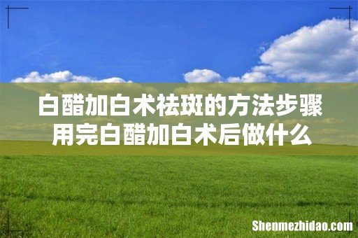 白醋加白术祛斑的方法步骤 用完白醋加白术后做什么