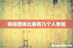 体操团体比赛有几个人参加