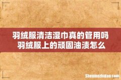 羽绒服清洁湿巾真的管用吗 羽绒服上的顽固油渍怎么去除