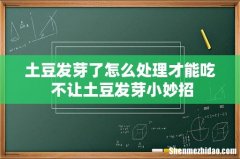 土豆发芽了怎么处理才能吃 不让土豆发芽小妙招