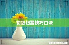 初级扫雷技巧口诀