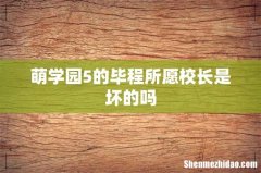 萌学园5的毕程所愿校长是坏的吗