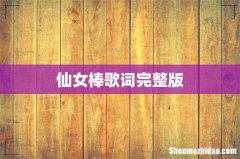仙女棒歌词完整版
