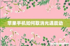 苹果手机如何取消光遇震动