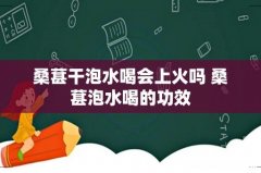 桑葚干泡水喝会上火吗 桑葚泡水喝的功效
