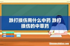 跌打损伤用什么中药 跌打损伤的中草药