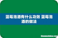 蓝莓泡酒有什么功效 蓝莓泡酒的做法
