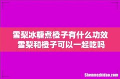 雪梨冰糖煮橙子有什么功效 雪梨和橙子可以一起吃吗