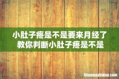小肚子疼是不是要来月经了 教你判断小肚子疼是不是真的来月经！