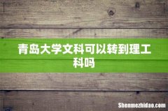 青岛大学文科可以转到理工科吗