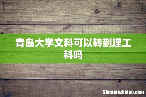 青岛大学文科可以转到理工科吗