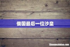 俄国最后一位沙皇