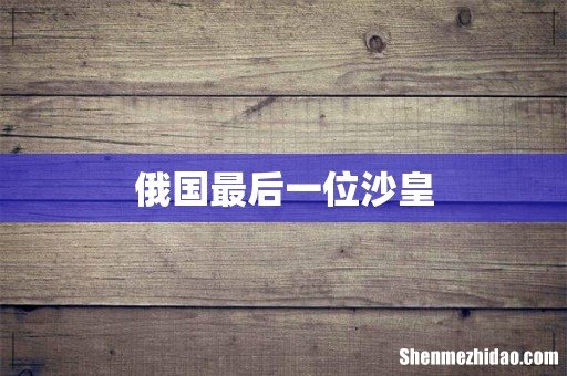 俄国最后一位沙皇