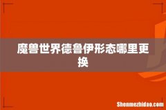 魔兽世界德鲁伊形态哪里更换