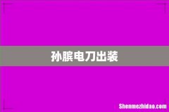 孙膑电刀出装