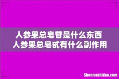 人参果总皂苷是什么东西 人参果总皂甙有什么副作用