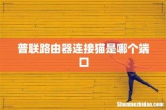 普联路由器连接猫是哪个端口