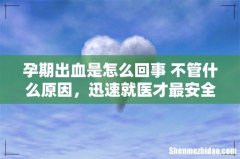 孕期出血是怎么回事 不管什么原因，迅速就医才最安全！