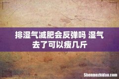 排湿气减肥会反弹吗 湿气去了可以瘦几斤