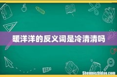 暖洋洋的反义词是冷清清吗