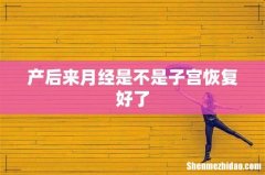 产后来月经是不是子宫恢复好了
