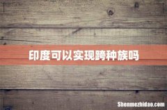 印度可以实现跨种族吗