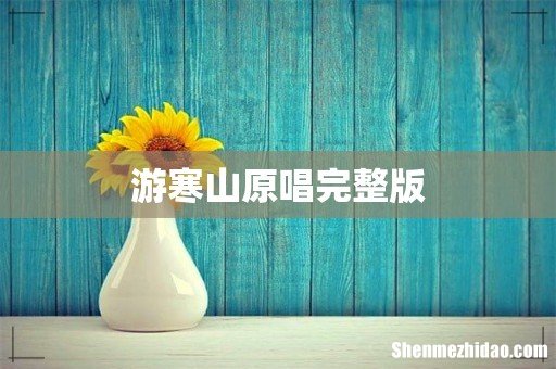 游寒山原唱完整版