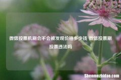 微信投票机刷会不会被发现价格多少钱 微信投票刷投票违法吗