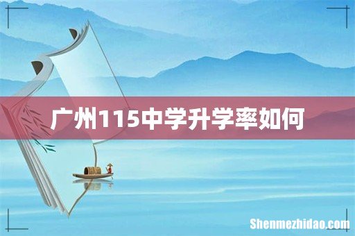 广州115中学升学率如何