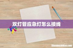 双灯管应急灯怎么接线