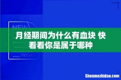 月经期间为什么有血块 快看看你是属于哪种
