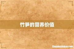 竹笋的营养价值