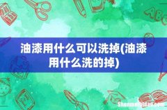 油漆用什么洗的掉 油漆用什么可以洗掉