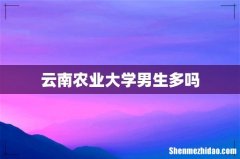 云南农业大学男生多吗